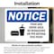 Signmission Food And Drink Area No Biohazards Sign, Vinyl Decal, 10in W x 7in L, 2PK OS-2PACK-NS-D-710-L-12814 - alternate 6